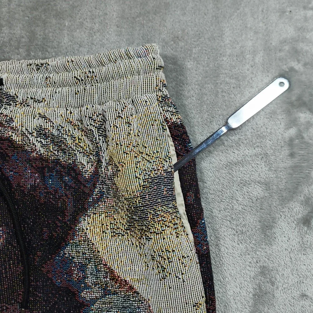 Retrovert Tapestry Pants Mens 28x29 Horses Pony Stallion Boho Knit Sweatpants - Picture 3 of 7